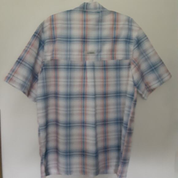 Habit Mens L Short Sleeve Fishing Shirt Vented Solar-Factor 40+ Plaid Outdoors - Picture 6 of 9